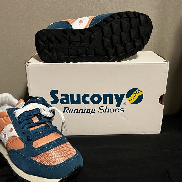 Saucony Women’s Blue and Orange Running Shoes - Picture 3 of 4